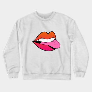 Sunset Ombre Mouth Crewneck Sweatshirt